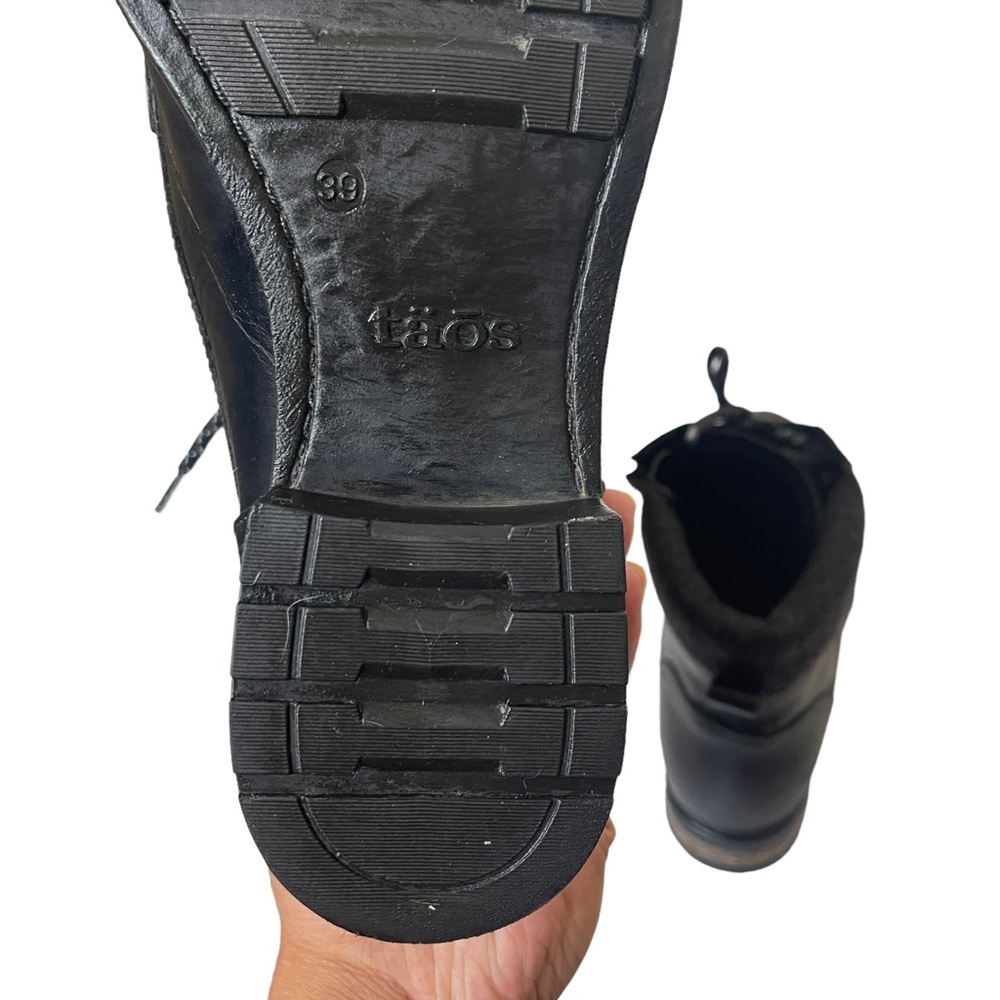 Taos CutieWomen’s Black Leather Hiking Gorpcore Size 8.5 - Picture 9 of 12